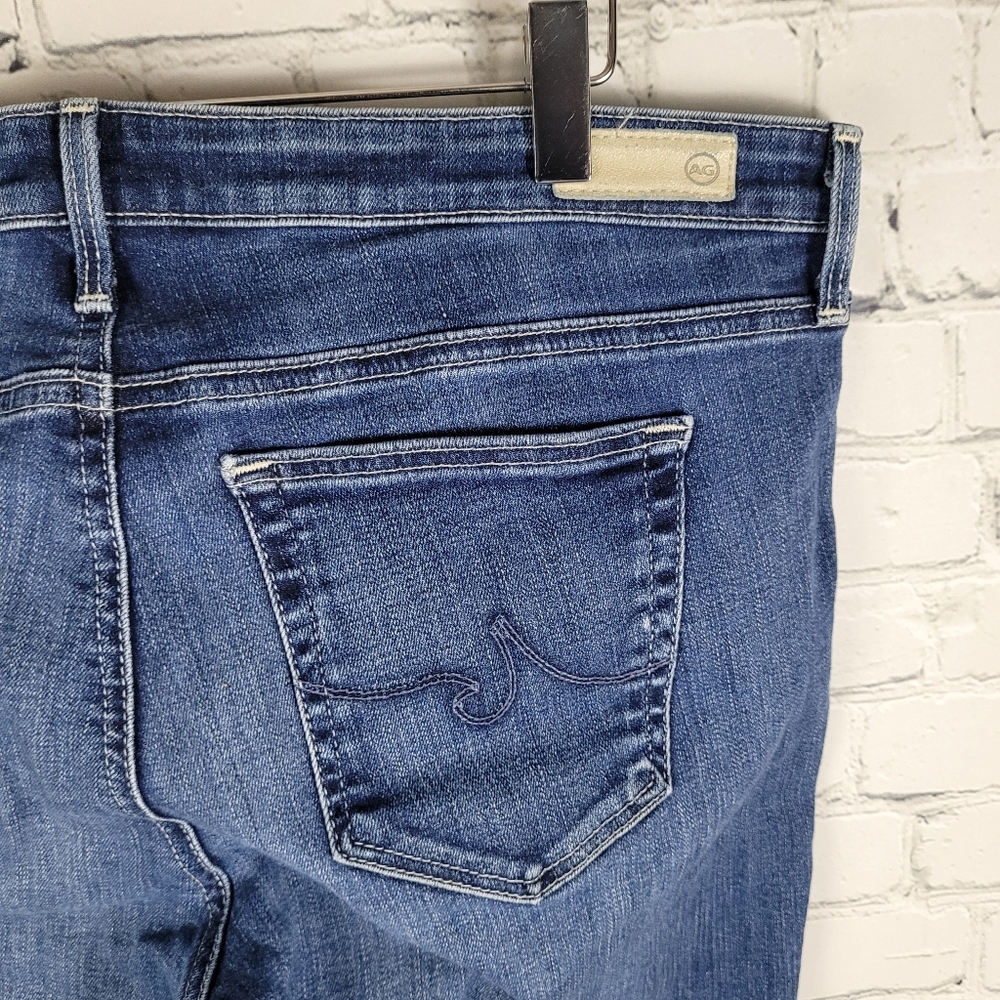 AG Adriano Goldschmied Women's Cropped Blue Denim Jeans